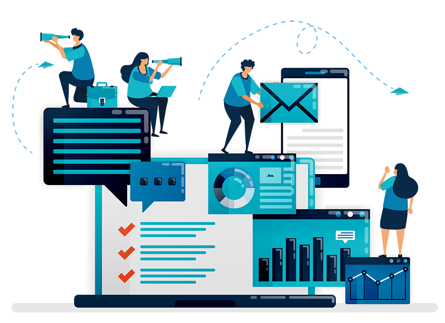 Developers working on website